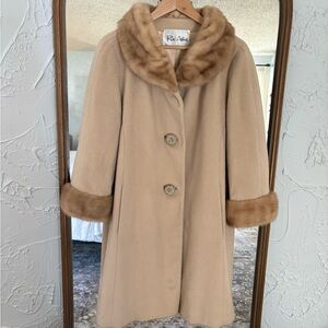 Vintage 1960’s Wool/Cashmere/Mink~Dress Coat